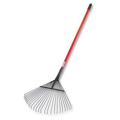24" Lawn and Leaf Rake Fiberglass Handle