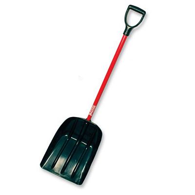 Poly Mulch/Snow Scoop D-grip Handle Fiberglass Handle, Red