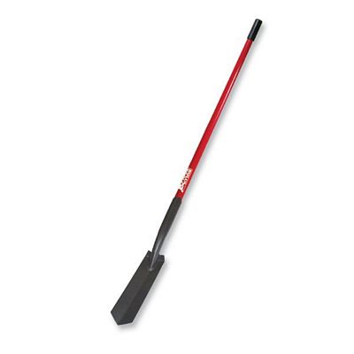 3" Trench Shovel - Long Handle Fiberglass Handle, Red