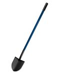 Round Point - Long Handle Fiberglass Handle, Blue