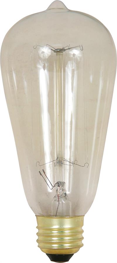 exposed filament edison style vintage light bulb
