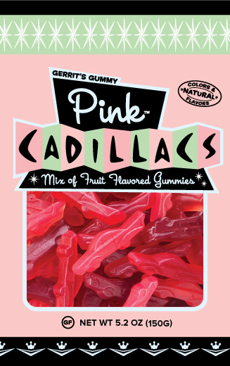 Gustaf's Gummy Pink Cadillacs Candy 5.2 ounce bag