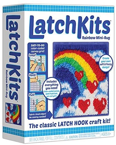 The classic craft kit is back! Latch Kits are a fun, easy-to-learn activity—just loop, hook, and pull! The color coded canvas makes starting a snap while ensuring you'll never lose your place no matter how long you put down your project.