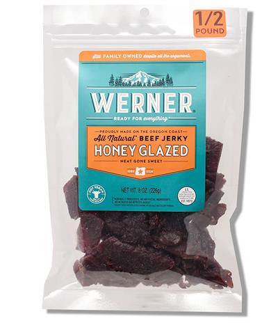 Werner 8 oz. All Natural Honey Glazed Beef Jerky