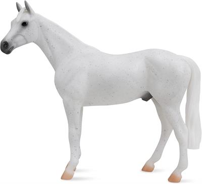 Breyer Horses Freedom Series Fleabitten Grey Thoroughbred Toy Horse#1054 The athletic Thoroughbred is best known as a racehorse, but also excels in three-day eventing. Additionally, the Thoroughbred is known for having agility, grace, speed, stamina, and courage