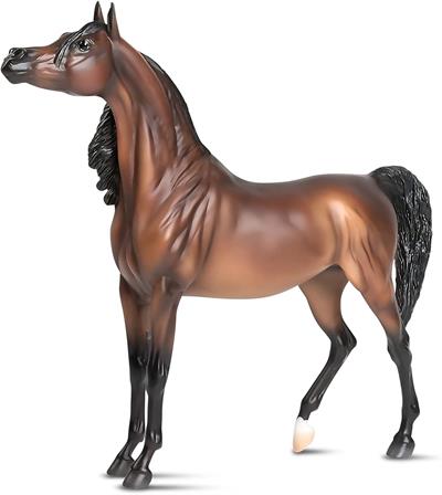 Breyer Horses Traditional Series RD Marciea Bey Champion Arabian Mare #1873 Presence is something that cannot be taught, but for those lucky enough to be born with it, that quality can take them far. Owned by Rae Dawn Arabians, 2013 mare RD Marciea Bey oozes personality and charisma in the show ring.