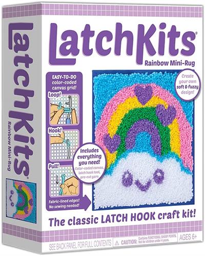 The classic latch hook craft kit is back! LatchKits are a fun and easy-to-learn craft—just loop, hook, and pull! Everything you need is included!