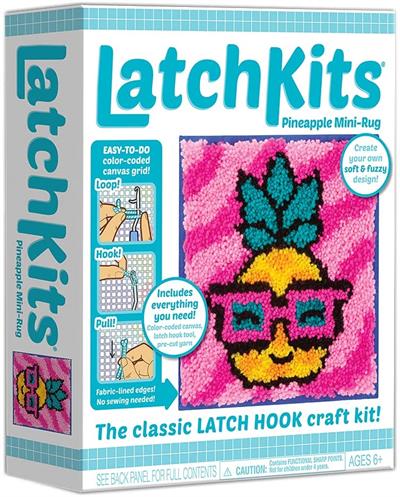 The classic latch hook craft kit is back! LatchKits are a fun and easy-to-learn craft—just loop, hook, and pull! Everything you need is included!