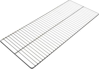 This large 12" x 28" grill grate is useful for group camping over a rock ring campfire as well as for spanning across a firepit. Heavy duty chrome plated steel construction. Does not have legs. Place on rock fire ring or across firepit. 