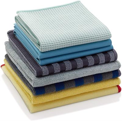 The E-Cloth Home Cleaning Set is a real commitment to chemical free cleaning at great value. All the cloths remove grease, dirt and over 99% of bacteria - with just water. These 8 specialist cloths work on a variety of surfaces