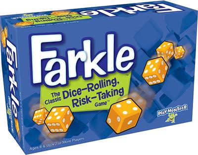 Become a Farkle fanatic with this Classic Dice-Rolling, Risk-Taking Game™ that comes with its own Dice Cup. Take a risk and keep rolling to build your score. Or play it safe so you don’t lose your points in a Farkle.