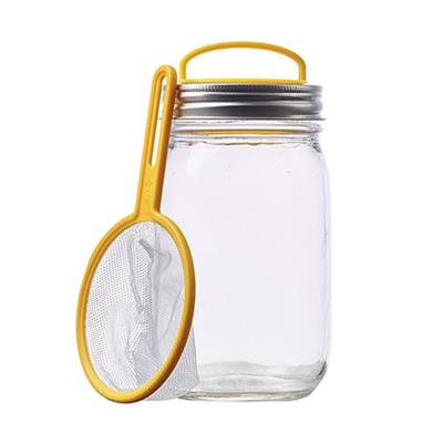 Safely catch fireflies (lightning bugs) with this fun and easy to use mason jar attachment. Our Firefly Mason Jar kit includes screened cap with handle and mesh bug catching net.