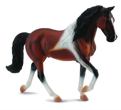 Gaited walking bay pinto horse figurine toy