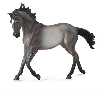 trotting toy horse, silver dun, grulla, or grullo dun color
