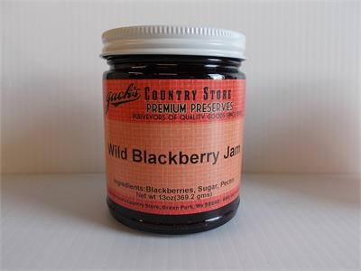 rowing wherever there is an open space,blackberries are the treasure of late summer. Their dark purple color and sweet juice make them popular with people (and the local wildlife). 13 ounce jar.  Ingredients: Wild Blackberries, sugar, pectin.