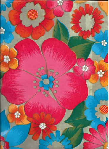 London on Gold Oil Cloth, Yardage