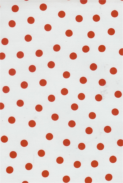 Oilcloth yardage in a universally adored polka dot pattern. This small repeat pattern is incredibly versatile and whimsical, and looks lovely in any color.