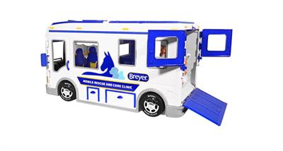 Breyer Horses Freedom Series Mobile Rescue & Care Clinic #B-FS-10064 The Breyer Mobile Rescue & Care Clinic is a grand “playset on wheels” and offers an interactive play experience right out of the box with lots of opening doors and secret compartments!
