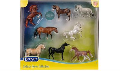Breyer Horses Stablemates Deluxe Horse Collection #B-SM-10258 Our new Stablemates Deluxe Horse Collection is the perfect starter herd for horse lovers! This collection includes eight beautiful horses in a variety of breeds, colors, and patterns.