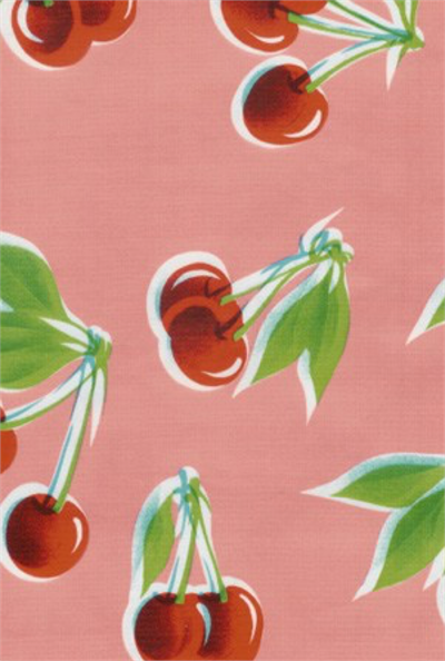 Oilcloth yardage with a classic design of eye-catching cherries. Equal parts country-chic and pin-up rockabilly. Great for your kitchen, on tables, in drawers, and under the sink.