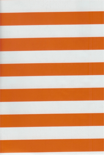 Oilcloth yardage in a wide awning stripe- a summertime classic! Is it circus? Is it contemporary? Up to you! We love them all. These colorful stripes are about 1" wide.
