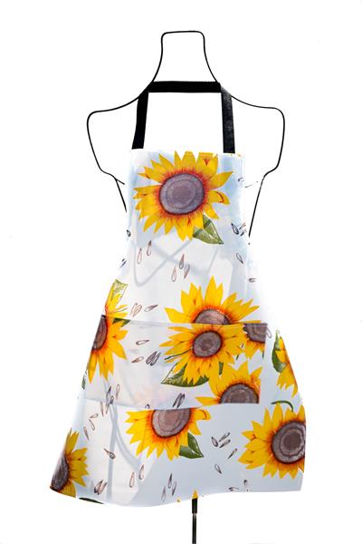 Adult sized bib apron made of oilcloth for quick and easy cleanup around the kitchen. Features adjustable webbing strap that can easily fits to height. It is suitable for both men and women to wear. 