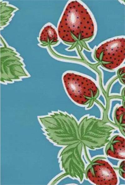 Forever Summer on Blue Oil Cloth, Yardage
