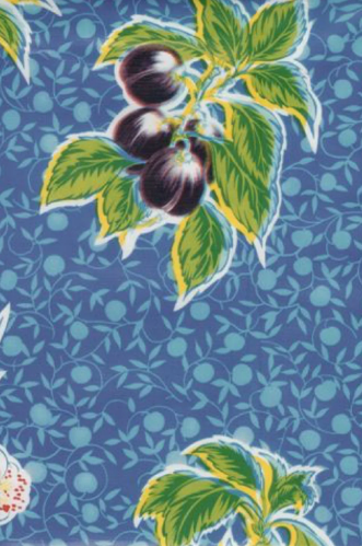 Summer Fruit on Blue Oil Cloth, Full Bolt