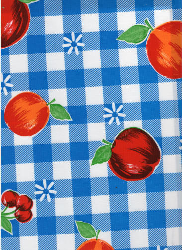 Riverside on Blue Oil Cloth, Yardage