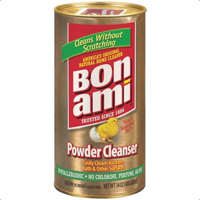 Bon Ami Powder Cleanser "Hasn’t Scratched Yet!"®, but it has changed – for the better.  Bon Ami still uses the trademark feldspar and limestone as gentle, effective abrasives, but now combines them with even more sustainable cleaning agents from renewable