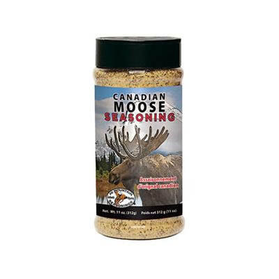The Moose seasoning was created for Canadian consumers in mind. It has both French and English labeling on the bottle. It does have a flavor with a zing of garlic and paprika.