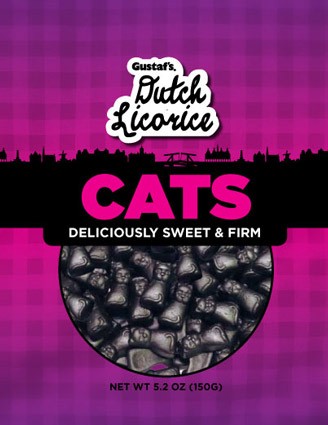 Gustaf's Licorice Cats Katjes 5.2 ounce bag