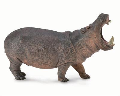 CollectA's realistic Common Hippopotamus toy figurine measures approximately 3.25" long by 3.8" tall. Ages 3+ | 1:18 Scale. 