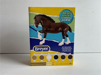 Breyer Horses Paint & Play Clydesdale Horse #B-CR-10370 Whether you are a beginner or an experienced painter, the possibilities are endless. Horses come in all sorts of colors and patterns so let your imagination gallop!