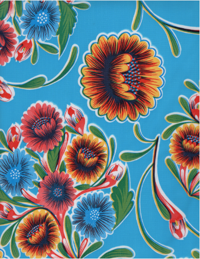 Blooms on Light Blue, Yardage