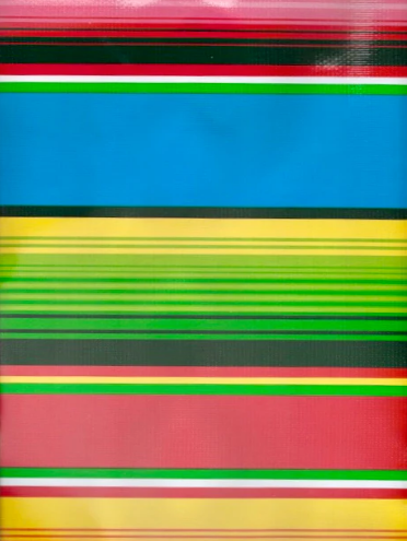 Serape on Light Blue Oil Cloth, Yardage