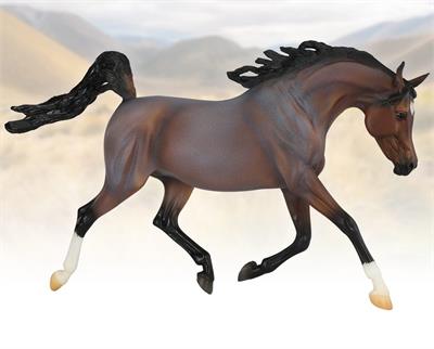 Breyer Horses Traditional Picante 2024 Flagship Dealer Special #B-TR10018 Picante, an Arabian/Quarter Horse cross, bears the characteristic dished face and delicate features of her Arabian blood while sporting the beautiful bay roan coat of her Quarter Horse lineage.