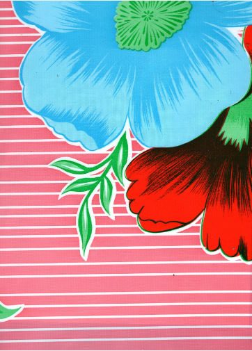 Mali on Pink Oil Cloth, Yardage