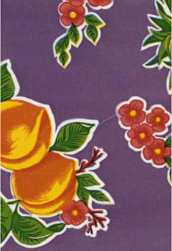 Cane Purple Oil Cloth, Yardage