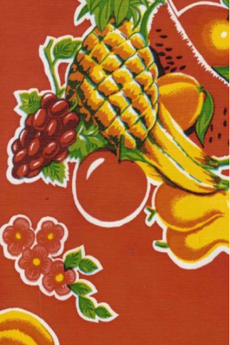 Cane on Red Oil Cloth, Yardage