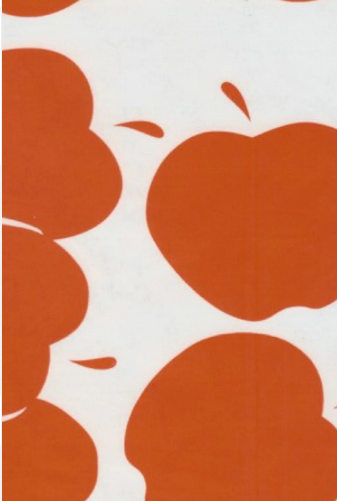 Solvang Red on White Oil Cloth, Full Bolt