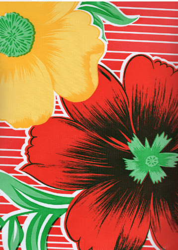 Mali on Red Oil Cloth, Yardage