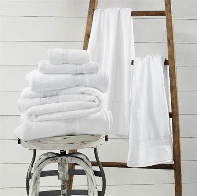1888 Mills Sweet South White Bath Towel, 27" x 54", USA Grown and Made  Sweet South line of bath linens from 1888 Mills are made from American Grown Cotton, which is also woven and sewn in the USA. High Quality construction. Dries fast, strongly woven, an