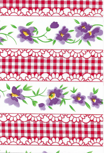Tupelo Red on White Oil Cloth, Yardage
