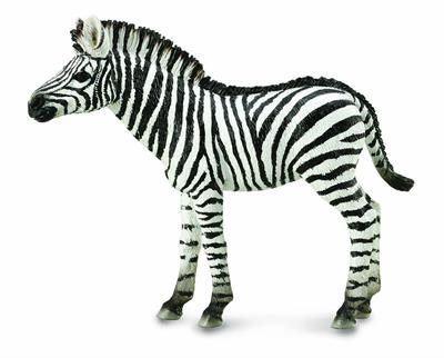 CollectA's Common Zebra Foal toy figurine measures 3.4"L x 2.8"H.Ages 3+ | 1:18 Scale. 