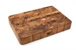 Made of gorgeous Acacia hardwood, this Rectangular End Grain Cutting Board is functional and beautiful due to its rich, shimmering colors. Unlike traditionally made boards, end grain construction is less dulling to cutlery because the wood grain direction