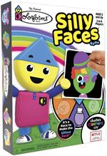 It’s a race to make the silliest face in this smile-filled classic game that sticks like magic! Spin the spinner and land on a face space to fill, then choose from a wacky assortment of re-stickable Colorforms pieces to stick on your face card.