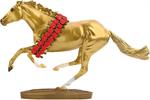 2023 marks the 50th anniversary of Secretariat’s iconic Triple Crown win. In celebration of this occasion, this special limited-edition Secretariat has been painted a glossy metallic gold, which is accented by his white blaze and leg markings. 