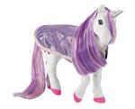 Clean her with warm water, and watch her mane, tail and celestial markings change color! When she dries, colors return to normal. Includes: Luna unicorn, bathrobe, atomizer spray bottle, and brush.