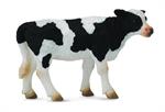 Add realism to your child's barnyard play set with CollectA's lifelike Friesian Calf (Standing). Also known as the Holstein, the black and white Friesian is known the world over as a producer of dairy products. You can create your own herd when you add th